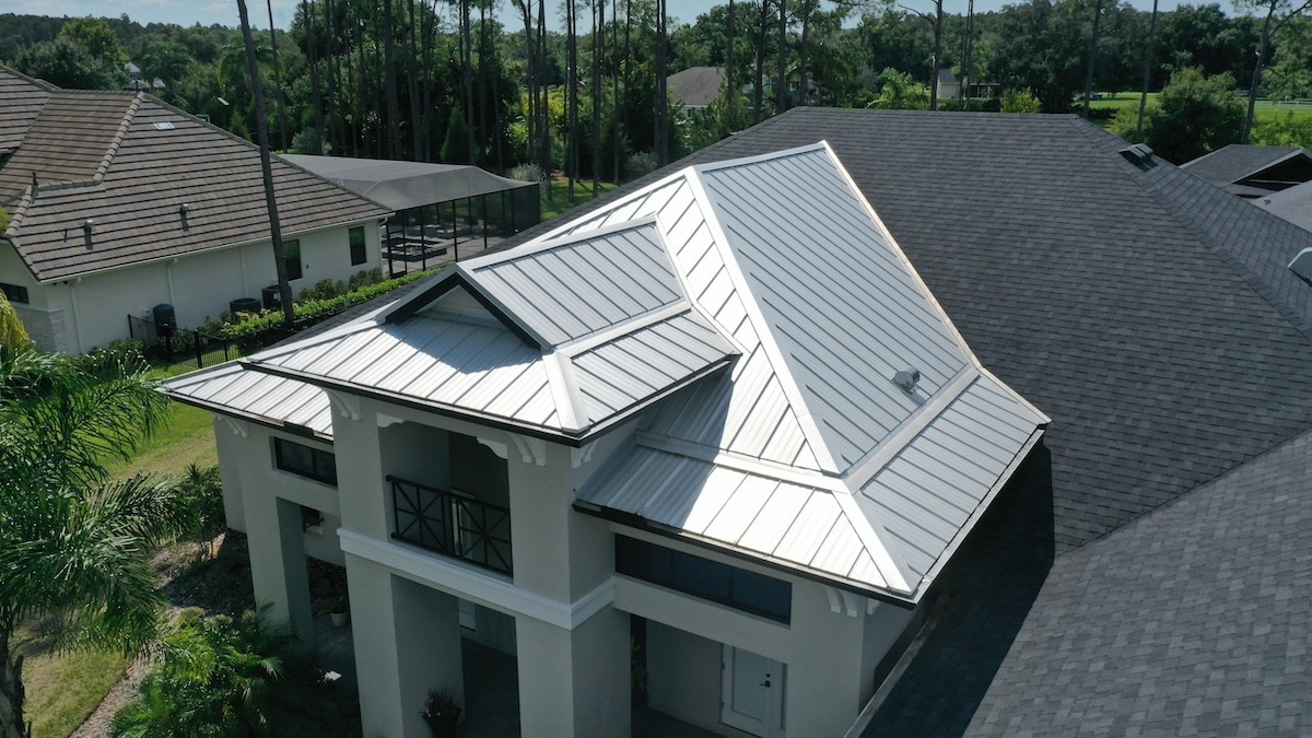 Metal and Black Shingle Roof Odessa, FL