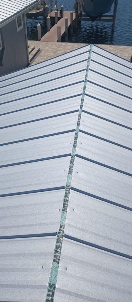 An image of a metal roof.