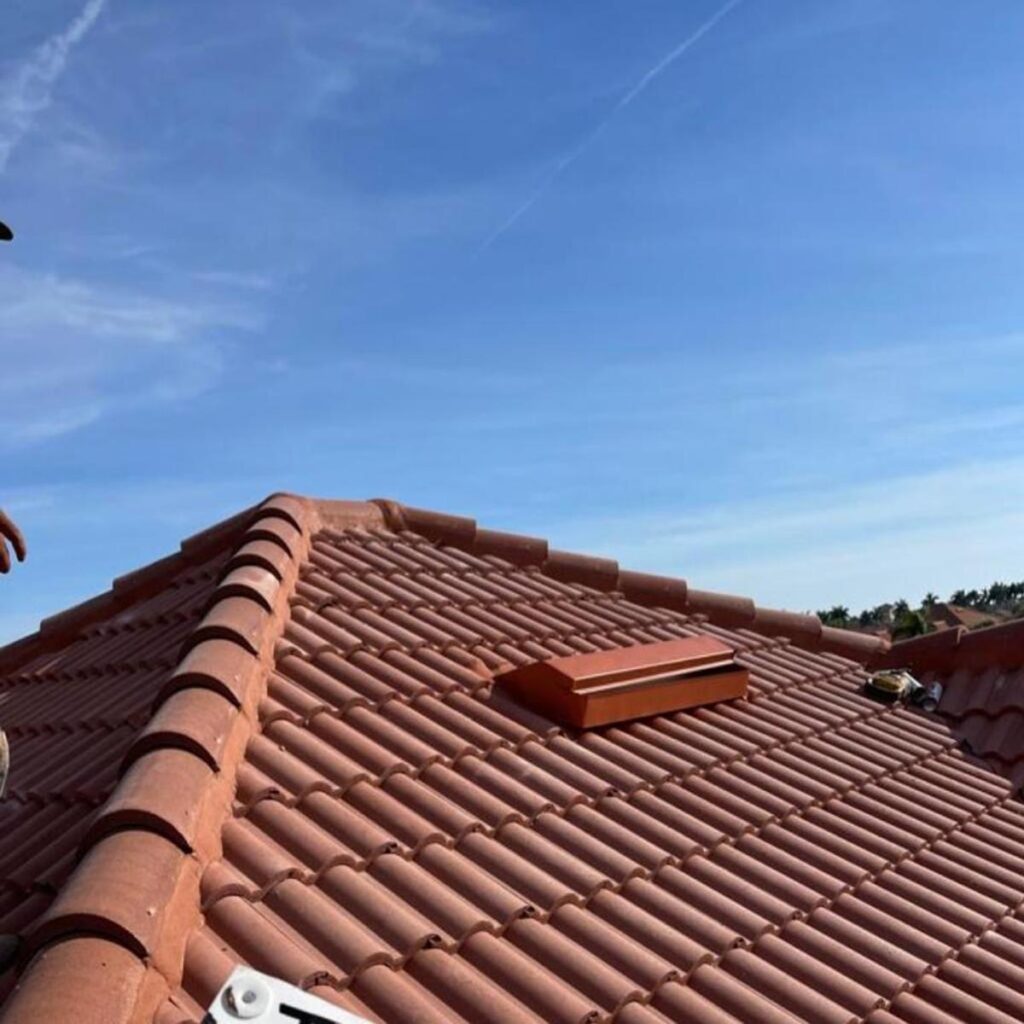 An image of a tile roof.