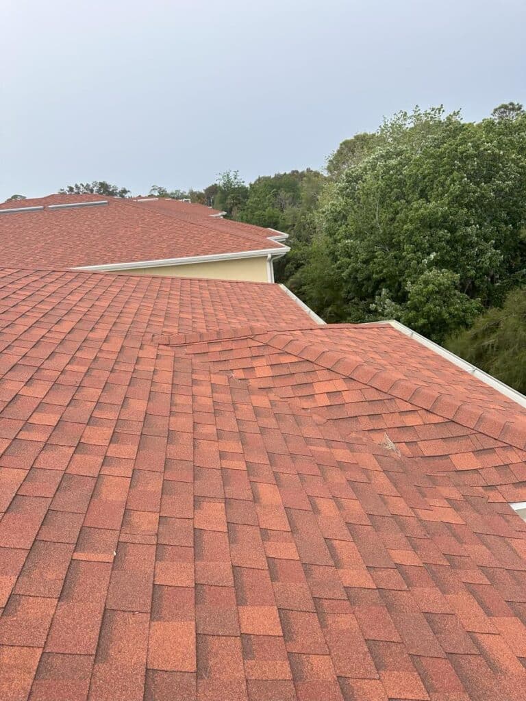 An image of a shingle roof.