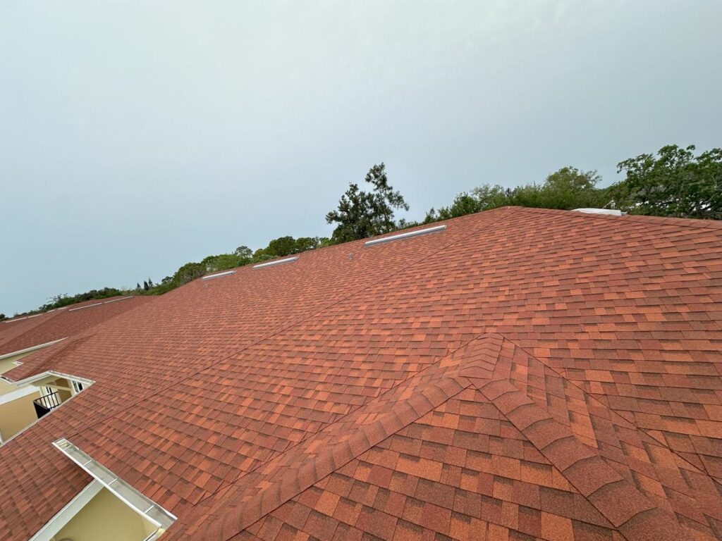 An image of a shingle roof.