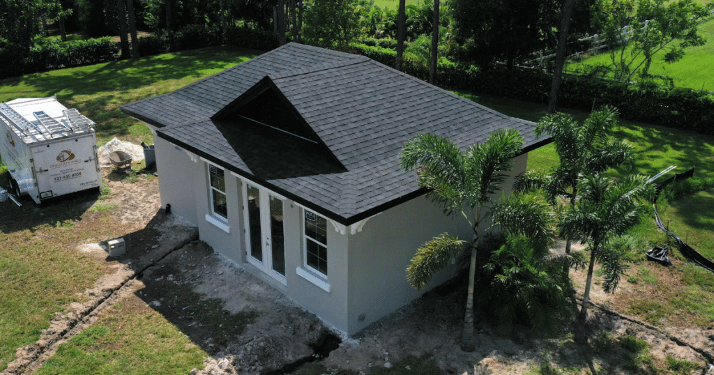 shed with new roof